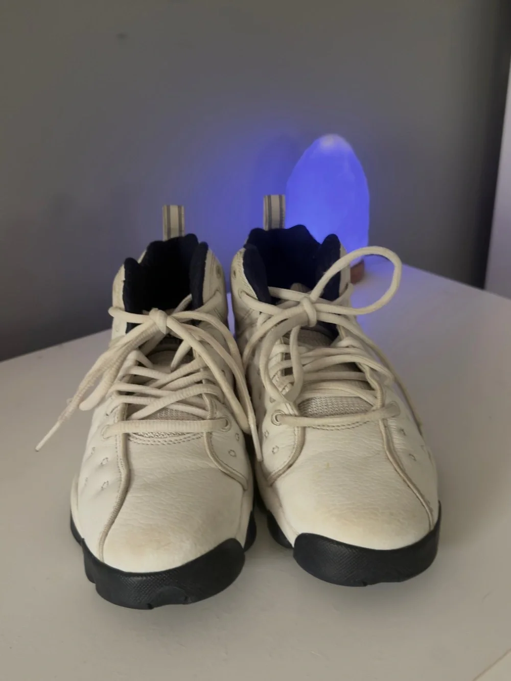 Jordan Kids White and Black Retro High-Top Sneakers